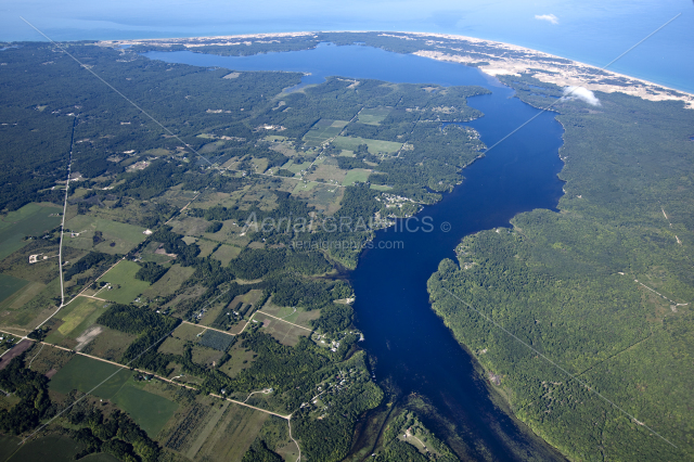 Hamlin Lake, Looking West in Mason County, Michigan